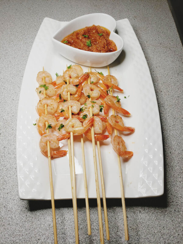 Shrimp with pepper sauce